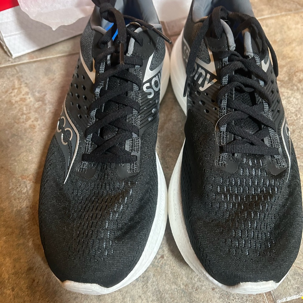 Saucony Black and White Athletic Shoes